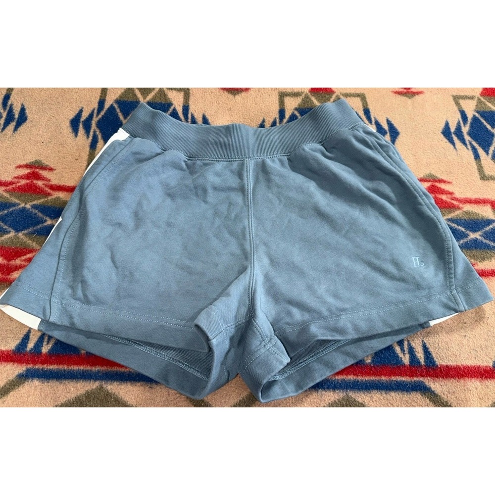 Helmut Lang Active Lounge Sweat Shorts Blue White Track Women's Small‎ Pockets
